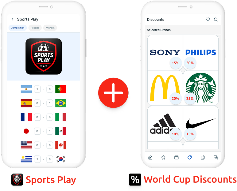 Register and receive your <span class="highlight">World Cup Combo</span>. Predictions App + World Cup Discounts.